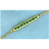 Image 2 : 7 1/4 Inch Emerald Bracelet in 14k Gold