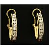 Image 1 : 1ct TW Diamond Half Hoop Earrings in 14k Gold