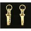 Image 3 : 1ct TW Diamond Half Hoop Earrings in 14k Gold
