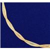 Image 2 : Tri-Colored Rose, Yellow, and White 14k Gold Herringbone Necklace