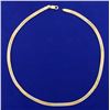 Image 1 : Heavy Italian Made Tri-Colored Rose, Yellow, and White 14k Gold Neck Chain with Matte Finish