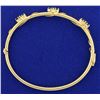 Image 2 : Emerald Bangle Bracelet in 14k Gold