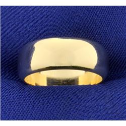 Women's Wide Wedding Band Ring in 14k Yellow Gold