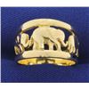 Image 1 : Elephant Ring in 18k Gold