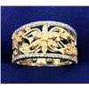Image 1 : 1/2 ct TW Diamond Flower Design Ring in 14K White, Yellow, and Rose Gold