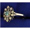 Image 2 : Color Changing Alexandrite and Fancy Yellow Diamond Ring in 14K White Gold