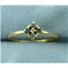 Image 1 : 4-Stone Color Changing Alexandrite Petite Stacking Ring in 14K Yellow Gold