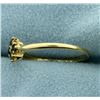 Image 2 : 4-Stone Color Changing Alexandrite Petite Stacking Ring in 14K Yellow Gold
