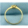 Image 3 : 4-Stone Color Changing Alexandrite Petite Stacking Ring in 14K Yellow Gold