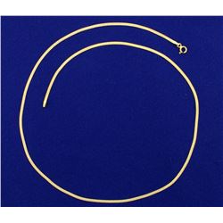 Italian Made Diamond Cut Flat Link Chain in 14K Yellow Gold