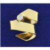 Image 1 : Unique Scroll Design Diamond Slide in 14K Yellow Gold