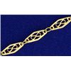 Image 2 : Italian Made Designer Infinity Link Bracelet in 18K Yellow Gold
