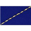 Image 2 : Italian Made 16 Twisting Herringbone Link Neck Chain in 14K Yellow Gold