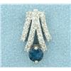 Image 1 : Alexandrite and Diamond Pendant in 14K White Gold