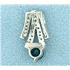Image 2 : Alexandrite and Diamond Pendant in 14K White Gold