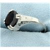 Image 2 : Huge 3.8ct round Garnet Ring with Diamonds