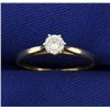 Image 1 : .3ct Solitaire Diamond Engagement Ring in 14K Yellow Gold