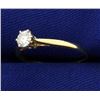 Image 2 : .3ct Solitaire Diamond Engagement Ring in 14K Yellow Gold