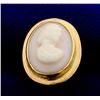 Image 1 : Antique Cameo Ring in 14K Yellow Gold