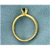 Image 3 : Solitaire Color Changing Alexandrite Ring in 14K Yellow Gold