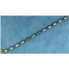 Image 1 : Over 6 ct Blue Topaz and Diamond Bracelet