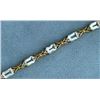 Image 2 : Over 6 ct Blue Topaz and Diamond Bracelet