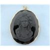 Image 1 : Antique Jet Mourning Cameo Pendant