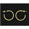 Image 2 : 14K Yellow Gold Hoop Earrings