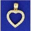 Image 1 : 1/2ct TW CZ Heart Pendant in 14k Gold