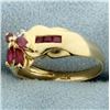 Image 3 : 3/4 ct TW Ruby and Diamond Ring