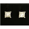 3/4ct TW Princess Cut Diamond Stud Earrings