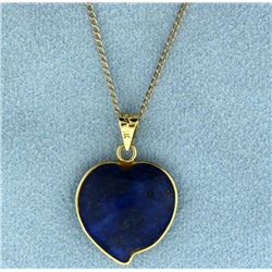 Lapis Peach Shaped Necklace