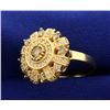 Image 2 : Over 1ct TW Champagne and White Diamond Ring