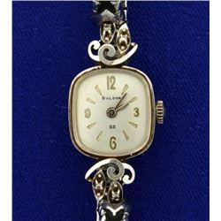 Vintage 14k Gold and Diamond Woman's Bulova Watch