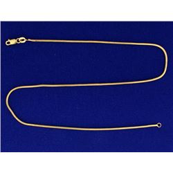 Italian Made 14 1/4 Inch Snake Link Neck Chain