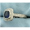 Image 2 : Natural Sapphire and Diamond Ring