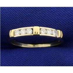 1/4ct TW Diamond Band Ring in White and Yellow 14k Gold
