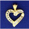 1/4ct TW Diamond Heart Pendant