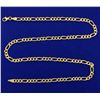20 Inch Figaro Link Neck Chain in 14k Gold