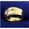 Image 2 : Unique Designer 1/3ct Princess Cut Solitaire Diamond Ring in 14k Gold