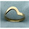 Image 1 : Abstract Modern Design Stacking Ring in 14k Yellow Gold