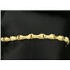 Image 1 : Bamboo Style Bracelet in 14k Yellow Gold