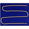 Image 1 : 25 Inch Rope Style Neck Chain in 14k Gold