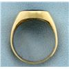 Image 3 : Men's Heavy Onyx Ring in 14k Yellow Gold