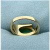 Image 3 : 5ct Natural Jade Ring in 14k Gold