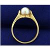 Image 3 : Cultured Pearl Solitaire Ring
