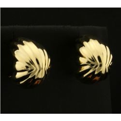 Half Hoop Designer 14k Gold Earrings