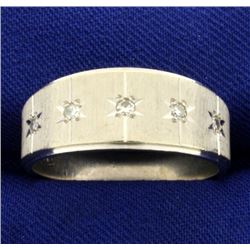 Men's Diamond Band Ring in 14k White Gold