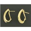 Image 2 : 1ct TW Baguette and Round Diamond Earrings in 14k Gold