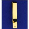 Image 3 : Natural Emerald Tie Clip in 18k Gold